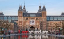 Blick auf den Stadtkern von Amsterdam mit dem Besuch im Wachsfigurenkabinett in Amsterdam