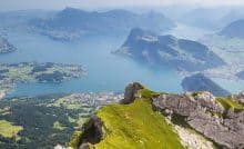 Ein traumhaftes Panorama genießen! Das Bergmassiv Rigi in der Schweiz