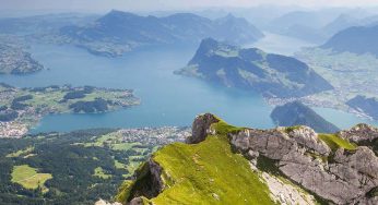 Das Bergmassiv Rigi in der Schweiz