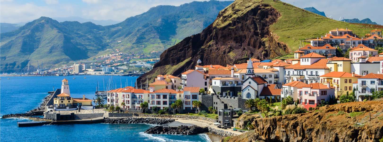 Blick auf Marina Da Quinta Grande auf Madeira
